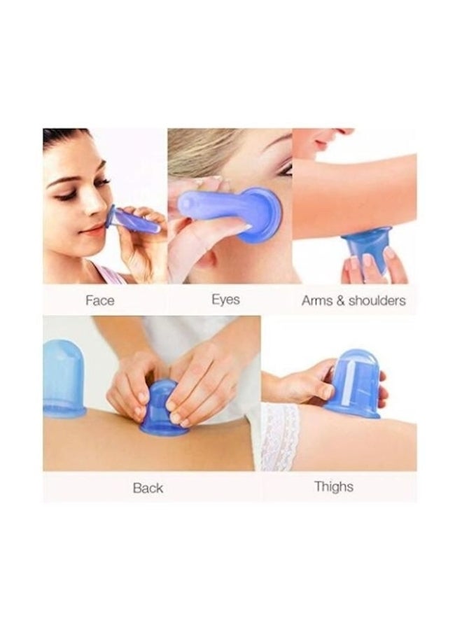 OTES 4 Piece Silicone Facial Massager Therapy Set Blue 152grams - Image 3
